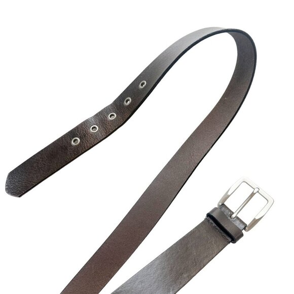 Perry Ellis Genuine Leather Belt in Dark Brown Mens Size 36 - Picture 1 of 8